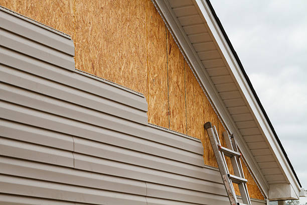 Professional Siding Repair technician working in New London, TX